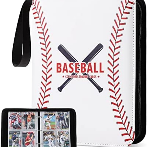 Baseball Card Binder, Trading Card Albums Sleeve Protectors, Card Storage Case - Picture 6 of 6
